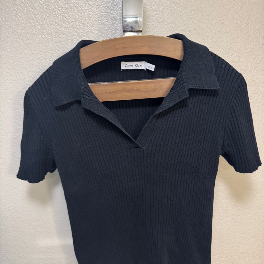 Calvin Klein Women's Black Ribbed Top